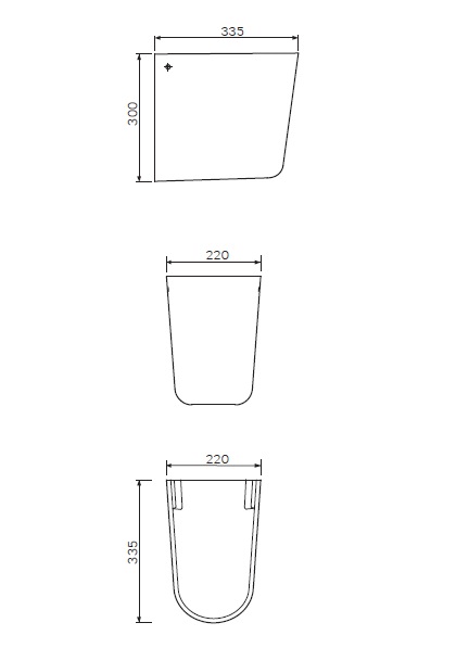 Полупьедестал Am.Pm Like C804970WH цвет белый глянцевый