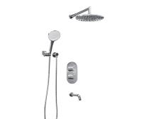 Душевая система со смесителем Wasserkraft  A174819 Thermo монтаж встраиваемая в стену с термостатом хром