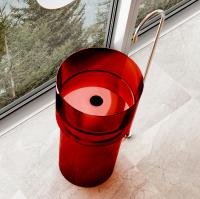 Раковина  круглая Abber Kristall AT2701Rubin полиэфирная смола цвет красный