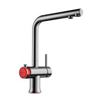 Смеситель для кухни Omoikiri Hotaru 4994026 с подключением к фильтру нержавеющая сталь/красный