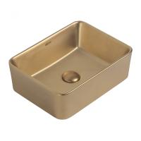 Раковина  прямоугольная Abber Rechteck AC2213MMG фаянс цвет золото матовое
