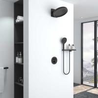 Душевая система со смесителем Vincea Inspire VSFW-3I22MT3RMB монтаж встраиваемая в стену с термостатом черный матовый