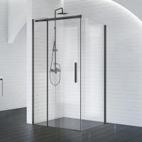 Душевой угол BelBagno Acqua ACQUA-AH-1-140/90-C-NERO прямоугольный 140x90 стекла прозрачные, профиль черный