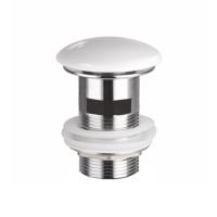 Донный клапан с переливом Ceramica Nova CN2000x латунь/керамика белый