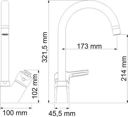 Смеситель для кухни Wasserkraft Ruhr 24407 без подключения к фильтру хром