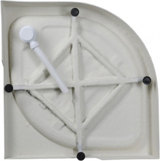 Душевой поддон средний Aquanet  180696 четверть круга   белый