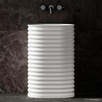 Раковина  овальная Abber STEIN AS2550-H искусственный камень цвет белый матовый