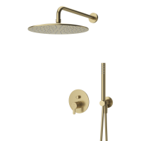 Душевая система со смесителем Cezares Leaf LEAF-DSIP-30-SR монтаж встраиваемая  в стену без термостата sunrise