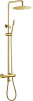 Душевая система со смесителем Boheme Uno 468-T-MG монтаж настенная с термостатом Matt Gold