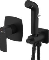 Гигиенический душ Lemark Ursus LM7219BL встраиваемый в стену черный