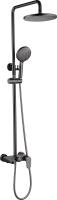 Душевая система со смесителем Boheme Spectre 458-GM монтаж настенная без термостата Gun Metall