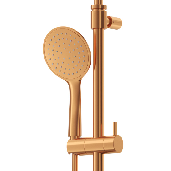 Душевая система со смесителем Cezares Leaf LEAF-CDA-25-L-SS монтаж настенная без термостата sunset