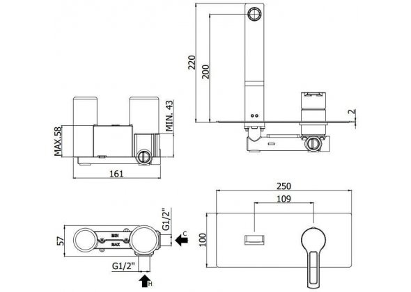 Смеситель для раковины Paffoni Ringo RIN105CR 
