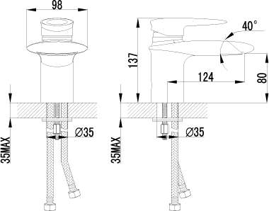 Смеситель для раковины Lemark Status LM4446C 