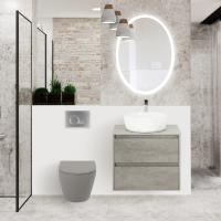 Унитаз подвесной BelBagno Colorato BB062CHR-GR Rimless фаянс серый матовый