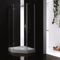 Душевой угол Cezares Bergamo BERGAMO-W-P-1-100-C-Cr-L-IV пятиугольная  стекла прозрачные, профиль хром