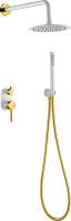 Душевая система со смесителем Boheme Uno 464-WG монтаж встраиваемая в стену без термостата белый/золото