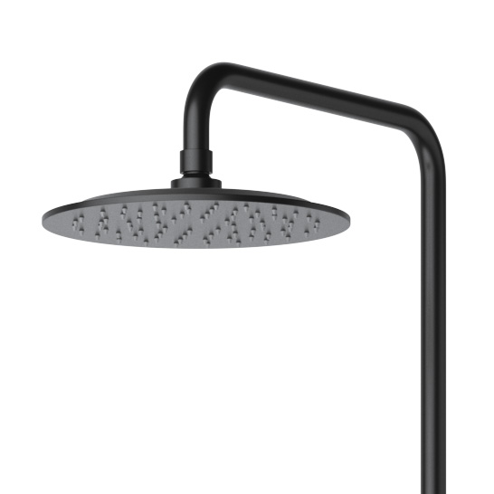 Душевая система со смесителем Cezares Leaf LEAF-CDA-25-L-NOP монтаж настенная без термостата черный матовый