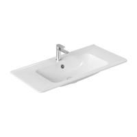 Раковина мебельная прямоугольная Vincea  VCB-2VP100W литьевой мрамор цвет белый