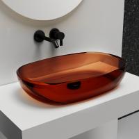 Раковина  овальная Abber Kristall AT2805Opal полиэфирная смола цвет коричневый