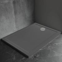 Душевой поддон низкий Veconi Pietra AG PT-AG-12090-RU прямоугольный литьевой мрамор 120x90 темно-серый матовый