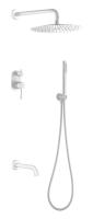 Душевая система со смесителем Boheme Uno 464-2-MW монтаж встраиваемая в стену без термостата Matt White