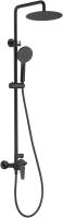 Душевая система со смесителем Allen Brau Eclipse 5.E1006-31 монтаж настенная без термостата черный матовый