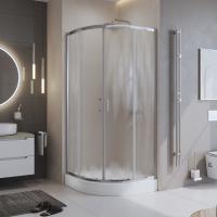 Душевой угол BelBagno Uno UNO-195-R-2-90-CH-CR четверть круга 90x90 стекла шиншилла, профиль хром