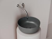 Раковина накладная круглая Ceramica Nova Element CN6073MDH фарфор цвет темно-серый матовый