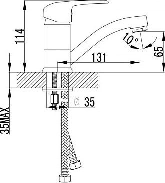 Смеситель для раковины Lemark Pramen LM3307C хром