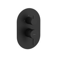 Смеситель для душа на 2 выхода Ravak Espirit X070288 встраиваемый в стену 
без термостата черный матовый