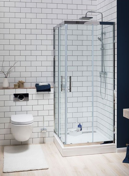 Душевой угол Aquanet Delta 183212 квадратная   стекла прозрачные, профиль хром