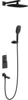 Душевая система со смесителем Timo Helmi SX-4099/03SM монтаж встраиваемая в стену без термостата черный