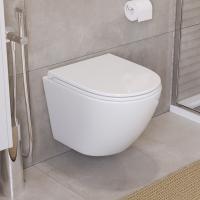 Унитаз подвесной BelBagno Uno BB3105CHR/SC Rimless фаянс белый