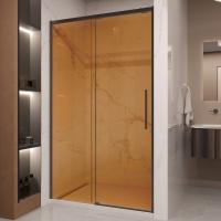 Душевая дверь Vincea Stella VDS-1ST120GSB 120 см стекла янтарь, профиль черный