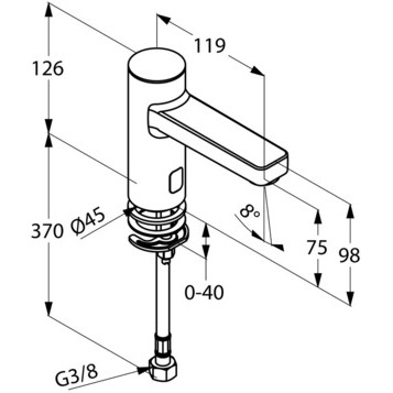 Смеситель для раковины Kludi Zenta 3820205 хром