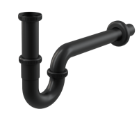 Сифон для умывальника Ø32, цельнометаллический, с накидной гайкой 5/4&amp;amp;amp;quot; черный, арт.A4320BLACK, латунь, латунь, латунь