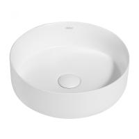 Раковина накладная круглая Abber Bequem AC2108MW фаянс цвет белый матовый