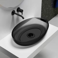 Раковина  овальная Abber Kristall AT2801Onyx полиэфирная смола цвет черный