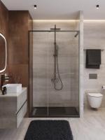 Душевая дверь складная Cezares Lux LUX-B-FS-11-130-C-GM 130 см стекла прозрачные профиль оружейная сталь
