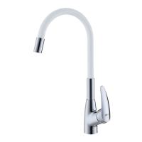 Смеситель для кухни Lemark Linara LM0415C-White без подключения к фильтру хром/белый