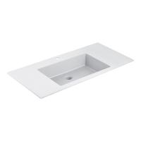 Раковина мебельная  Vincea  VCB-13100W литьевой мрамор цвет белый