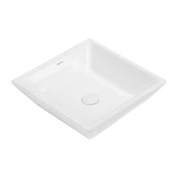 Раковина накладная квадратная  Abber Rechteck AC2214 фаянс цвет белый