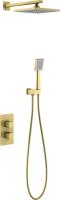 Душевая система со смесителем Timo Petruma SX-5059/17SM монтаж встраиваемая в стену с термостатом матовое золото