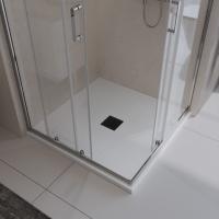 Душевой поддон низкий BelBagno Uno TRAY-MR-UNO-A-90-35-W-NO квадратный литьевой мрамор 90x90 белый