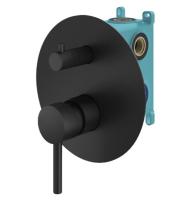 Смеситель для душа на 3 выхода Plumberia Selection IXO KIT1901NO встраиваемый в стену 
без термостата черный матовый