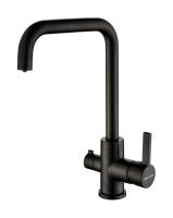 Смеситель для кухни Paulmark Logas Lo213021-GM с подключением к фильтру воронёная сталь