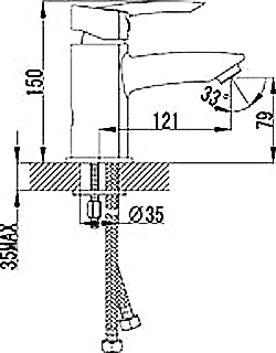 Смеситель для раковины Lemark Mars LM3506C хром