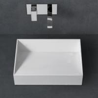 Раковина  прямоугольная Abber STEIN AS2623 искусственный камень цвет белый матовый