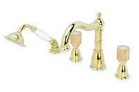 Смеситель для ванны Boheme Royal Cristal 395-Royal/CRST на борт ванны 
без термостата золото